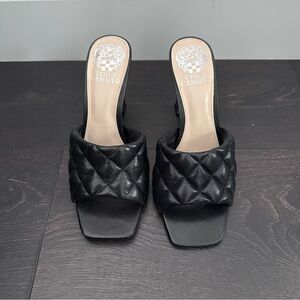 Vince Camuto Black Quilted Women's Shoes
